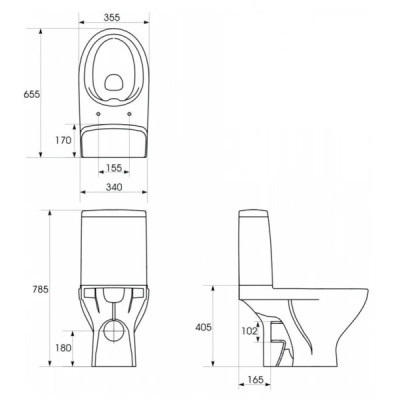 Компакт Moduo 652 Clean On 011 з кришкою дюропласт soft-close CCKZ1014343653 Cersanit Компакт Moduo 652 Clean On 011 з кришкою дюропласт soft-close CCKZ1014343653 Cersanit