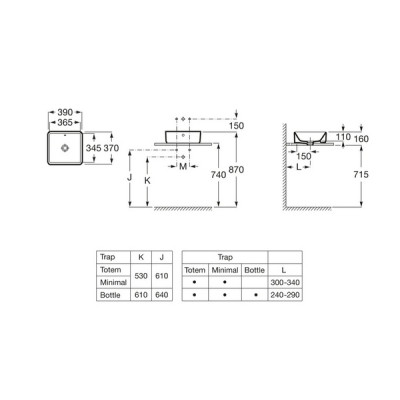 Умывальник Gap 390х370 (A3270ML000), Roca Умывальник Gap 390х370 (A3270ML000), Roca