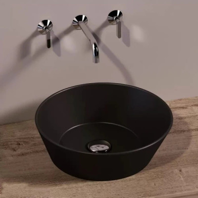 Умивальник WA 01 Wave (WA01 NM) Blak matt, SIMAS Умивальник WA 01 Wave (WA01 NM) Blak matt, SIMAS