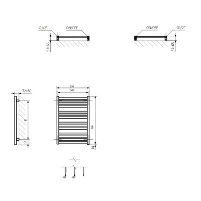 Рушникосушка Marlin One 780x530 WWMRN078053KS95E1P Terma Рушникосушка Marlin One 780x530 WWMRN078053KS95E1P Terma