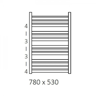 Полотенцесушитель 780х530 Marlin WGMAR078053K916SX Terma