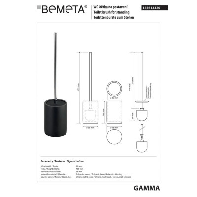 145613320 Gamma Йоршик для унитаза Bemeta Чехия 145613320 Gamma Йоршик для унитаза Bemeta Чехия