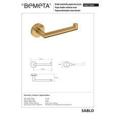 Держатель для туалетной бумаги Sablo 160212030 Bemeta