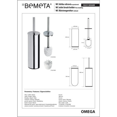 102313056 Neo: Йоршик підлоговий хром Bemeta Чехія
