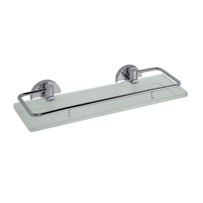 Полочка стеклянная 104102202 Omega: с откидным бортиком 300x55x130 mm Bemeta Чехия