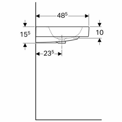 Раковина Geberit iCon124075000 75 см Раковина Geberit iCon124075000 75 см
