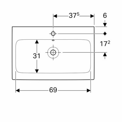 Раковина Geberit iCon124075000 75 см Раковина Geberit iCon124075000 75 см