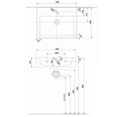 Раковина Kolo Twins L51160 60 см