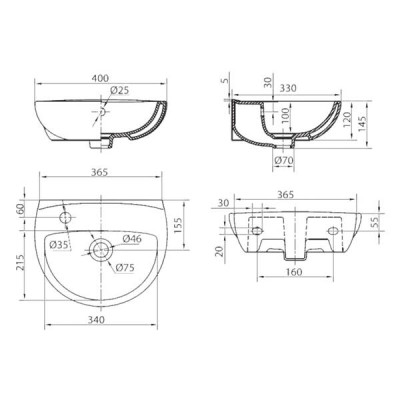 Раковина Kolo Freja L72340 40 см Раковина Kolo Freja L72340 40 см