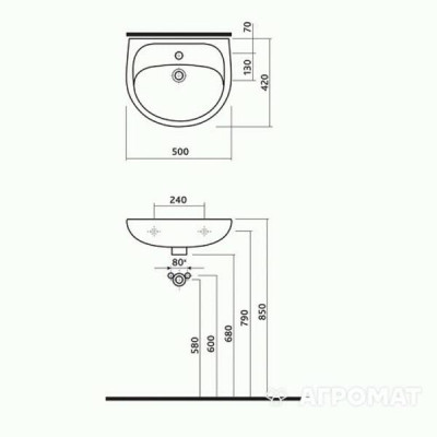 Раковина Kolo Solo 7115100U 50 см Раковина Kolo Solo 7115100U 50 см