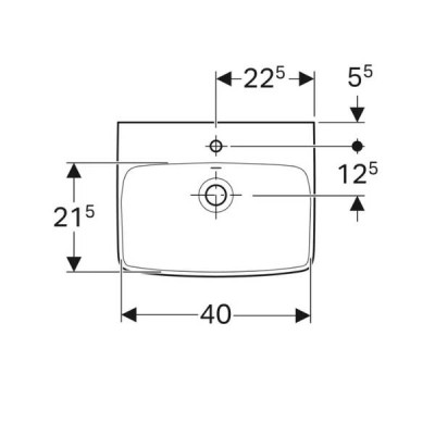 Раковина Geberit Smyle Square 500.322.01.7 45 см, отв. під зміш по центру, колір білий глянець Раковина Geberit Smyle Square 500.322.01.7 45 см, отв. під зміш по центру, колір білий глянець