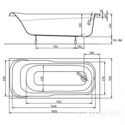 Ванна акрилова Kolo Sensa XWP356000N 160х70 см Ванна акрилова Kolo Sensa XWP356000N 160х70 см