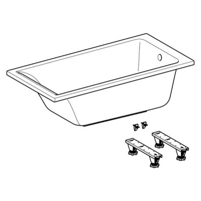 Ванна акрилова Geberit Selnova Square 554.380.01.1 140х70 см з ніжками Ванна акрилова Geberit Selnova Square 554.380.01.1 140х70 см з ніжками
