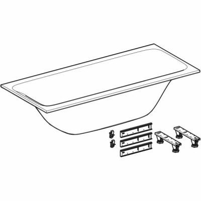 Ванна акрилова Geberit Tawa Slim Duo 554.123.01.1 170х75 см з ніжками Ванна акрилова Geberit Tawa Slim Duo 554.123.01.1 170х75 см з ніжками