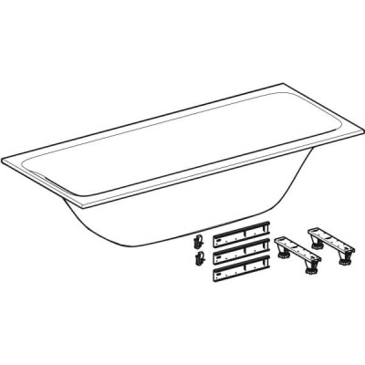 Ванна акрилова Geberit, Tawa Slim Duo, 554.124.01.1 180х80 см з ніжками Ванна акрилова Geberit, Tawa Slim Duo, 554.124.01.1 180х80 см з ніжками