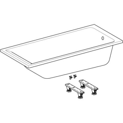 Ванна акрилова Geberit Selnova Square 554.386.01.1 180х80 см з ніжками Ванна акрилова Geberit Selnova Square 554.386.01.1 180х80 см з ніжками