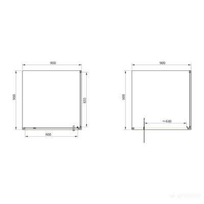 Душова кабіна Primera Frame SHRC56906 90х90 см профіль хром/прозоре скло