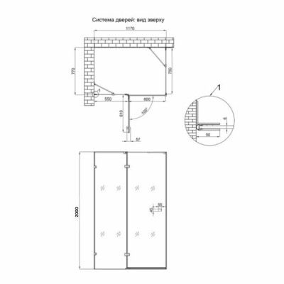 Душова кабіна Qtap Capricorn BLA10128RC6 120x80 см, скло Clear 6 мм, покриття CalcLess без піддона Душова кабіна Qtap Capricorn BLA10128RC6 120x80 см, скло Clear 6 мм, покриття CalcLess без піддона