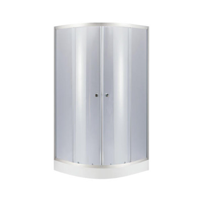Набор Lidz душевая кабина Latwa SC80x80.SAT.LOW.GR, стекло тонированное 4 мм + поддон Kupala