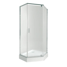 Набор Qtap душевая кабина Scorpio CRM10995-AC6 Clear 2120x900x900 мм + поддон Diamond 309912 90x90x12 см с сифоном