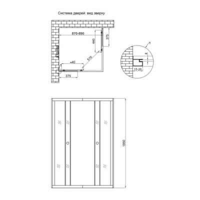 Душова кабіна Lidz Wawel SC90x90.SAT.LOW.FR, скло Frost 4 мм без піддона Душова кабіна Lidz Wawel SC90x90.SAT.LOW.FR, скло Frost 4 мм без піддона