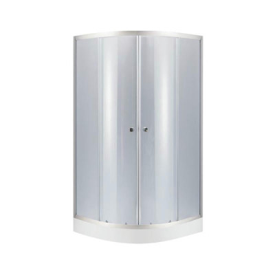 Душевая кабина Lidz Latwa SC80x80.SAT.LOW.GR, стекло тон. 4 мм + Lidz Душевой поддон KAPIELKA ST80x80x15