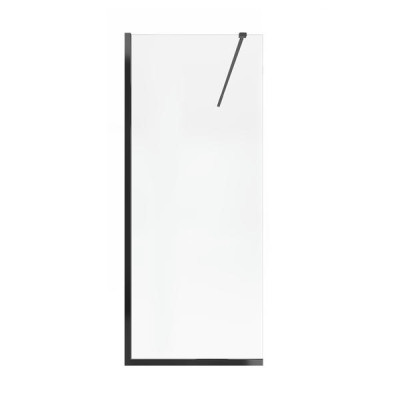 Душова перегородка Qtap Walk-In Standard BLM2011.C8 100х190 см, скло Clear 8 мм, покриття CalcLess