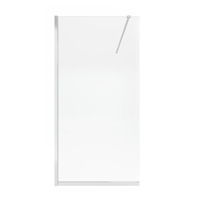 Душевая перегородка Qtap Walk-In Standard CRM201.C8 100х200 см, стекло Clear 8 мм, покрытие CalcLess