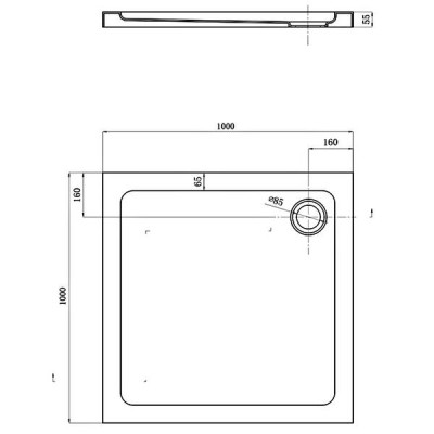Душовий піддон Devit Comfort FTR2223 100х100х5,5 см квадратний
