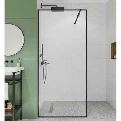 Душове огородження Walk-In Devit Style DS100200B 100x200 см, профіль чорний мат Душове огородження Walk-In Devit Style DS100200B 100x200 см, профіль чорний мат