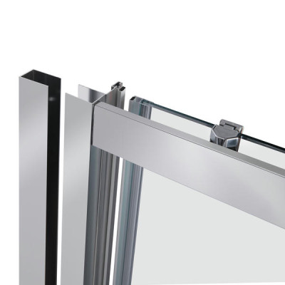 Душевая дверь в нишу Qtap Taurus CRM2011-12.C6 110-120x200 см, стекло Clear 6 мм, покрытие CalcLess