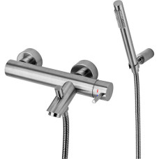 Змішувач для ванни Paffoni Light LIG 023 ST з ручним душем, колір - сталь