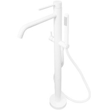 Змішувач для ванни Paffoni Light LIG 032 BO підлоговий з ручним душем, білий матовий