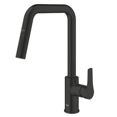 Змішувач для кухні Grohe Eurosmart 306192430 чорний матовий Змішувач для кухні Grohe Eurosmart 306192430 чорний матовий