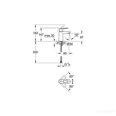 Змішувач для раковини Grohe BauLoop 23337000 Змішувач для раковини Grohe BauLoop 23337000