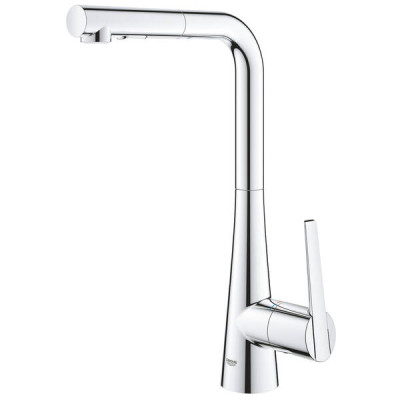 Змішувач для кухні Grohe Zedra 32553002 з висувною лійкою Dua, хром Змішувач для кухні Grohe Zedra 32553002 з висувною лійкою Dua, хром