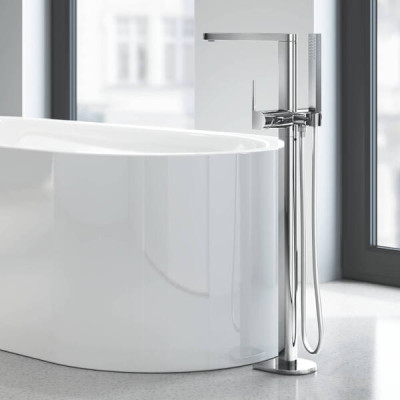 Змішувач для ванни Grohe Plus 23846003 підлоговий, хром Змішувач для ванни Grohe Plus 23846003 підлоговий, хром