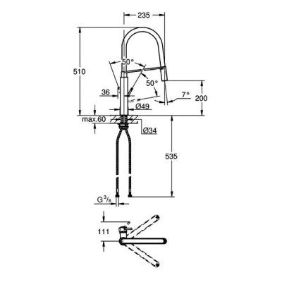 Змішувач для кухні Grohe Concetto 31491000 хром Змішувач для кухні Grohe Concetto 31491000 хром