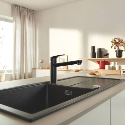 Змішувач для кухні Grohe Eurosmart 304632430 чорний матовий Змішувач для кухні Grohe Eurosmart 304632430 чорний матовий