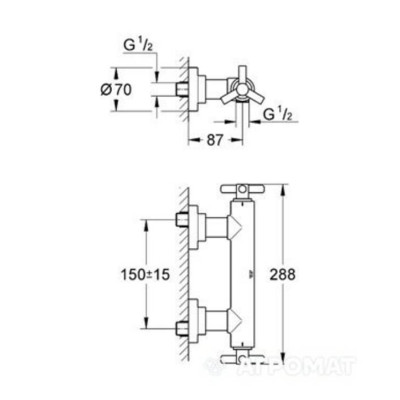 Змішувач для душу Grohe Atrio 26003000 Змішувач для душу Grohe Atrio 26003000