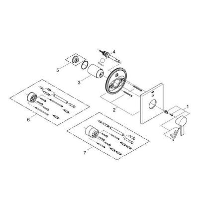 Змішувач прихованого монтажу для ванни/душу Grohe Allure Brilliant 19315000 Змішувач прихованого монтажу для ванни/душу Grohe Allure Brilliant 19315000