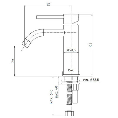 Змішувач для раковини Paffoni Light LIG 071 NO Змішувач для раковини Paffoni Light LIG 071 NO