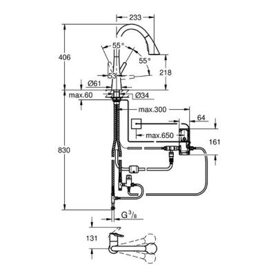 Змішувач для кухні Grohe Zedra Touch 30219002 сенсорний, хром