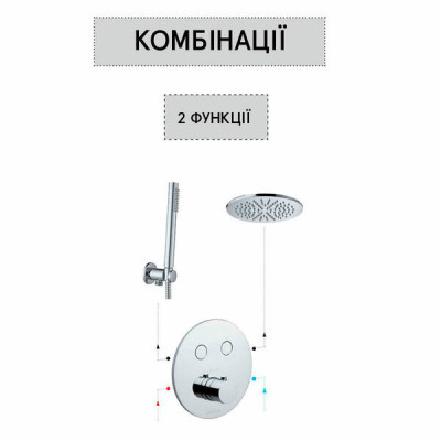 Змішувач прихованого монтажу для душу Paffoni CPT018NO з термостатом на 2 споживачі, чорний матовий Змішувач прихованого монтажу для душу Paffoni CPT018NO з термостатом на 2 споживачі, чорний матовий