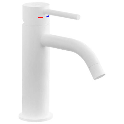 Змішувач для раковини Paffoni Light LIG071KBO з донним клапаном Clic-Clak, білий матовий