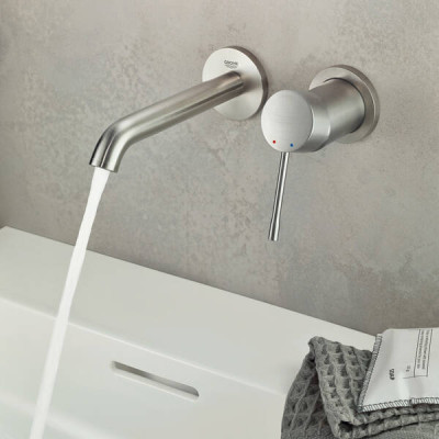 Змішувач прихованого монтажу для раковини Grohe Essence 29193DC1 L-розмір, суперсталь Змішувач прихованого монтажу для раковини Grohe Essence 29193DC1 L-розмір, суперсталь