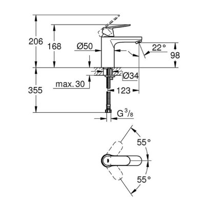 Змішувач для раковини Grohe Eurosmart Cosmopolitan 23327000 хром Змішувач для раковини Grohe Eurosmart Cosmopolitan 23327000 хром