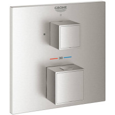 Змішувач прихованого монтажу для душу Grohe Grohtherm Cube 24153DC0 з термостатом, на 1 вихід, суперсталь