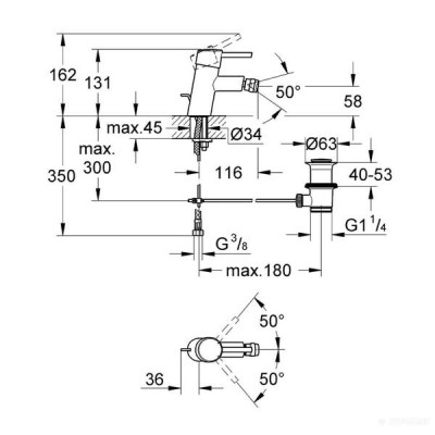 Змішувач для біде Grohe Concetto 32208 Змішувач для біде Grohe Concetto 32208
