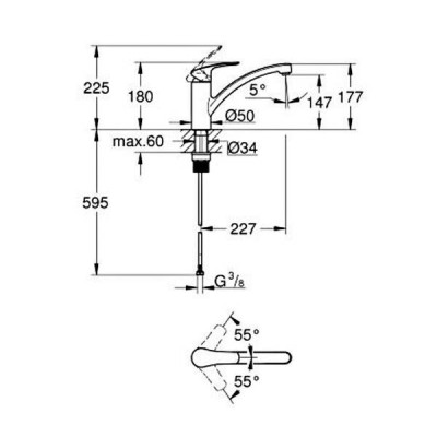 Змішувач для кухні Grohe Eurosmart 30506000 хром Змішувач для кухні Grohe Eurosmart 30506000 хром
